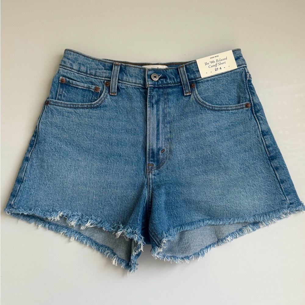 Abercrombie high rise 90s relaxed cutoff shorts